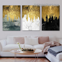 Marble Pattern Abstract Modern Painting Picture 3 Panel Canvas Wall Art Prints for Room Illumination