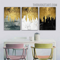 Marble Pattern Abstract Modern Painting Picture 3 Piece Canvas Wall Art Prints for Room Adornment