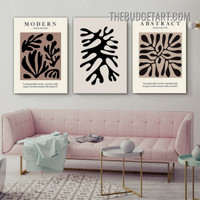 Modern Papiers Decoupes Typography Modern Painting Picture 3 Panel Canvas Wall Art Prints for Room Illumination