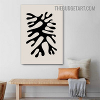 Leafage Speckle Abstract Scandinavian Modern Painting Picture Canvas Wall Art Print for Room Ornamentation