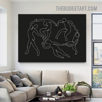 Dancing People Abstract Contemporary Painting Picture Canvas Art Print for Room Wall Getup