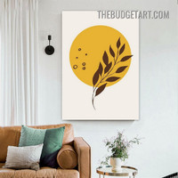 Leafage Drawing Pattern Abstract Scandinavian Painting Picture Canvas Wall Art Print for Room Equipment