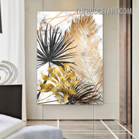 Splotch Foliage Nordic Abstract Botanical Modern Painting Picture Canvas Art Print for Room Wall Embellishment