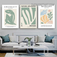 Abstract Typography Modern Painting Picture 3 Panel Canvas Wall Art Prints for Room Molding