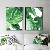 Rooter Foliage Botanical Scandinavian Watercolor Artwork Picture Canvas Print for Room Wall Molding