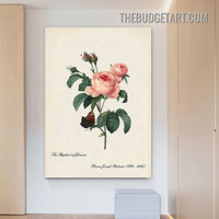 Bloom Leaves Floral Vintage Painting Picture Canvas Art Print for Room Wall Ornament