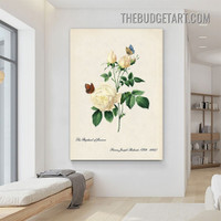 Flowers Leafage Floral Vintage Painting Picture Canvas Art Print for Room Wall Garnish