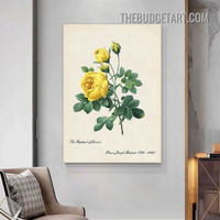 Yellow Flowers Vintage Painting Picture Floral Canvas Wall Art Print for Room Adornment
