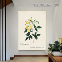 Yellow Blossoms Vintage Painting Picture Floral Canvas Wall Art Print for Room Disposition