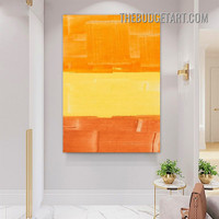 Rectangle Smear Abstract Modern Painting Picture Canvas Wall Art Print for Room Onlay