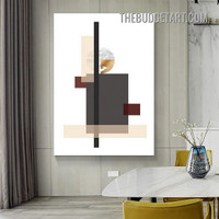 Geometric Drawing Pattern Abstract Modern Painting Picture Canvas Wall Art Print for Room Garniture