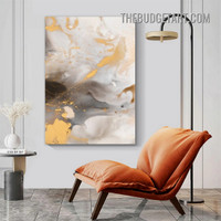 Colorific Marble Design Abstract Modern Painting Picture Canvas Wall Art Print for Room Adornment