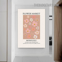 Market Typography Modern Painting Picture Canvas Wall Art Print for Room Décor