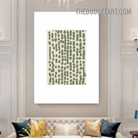 Green Tarnishes Abstract Scandinavian Painting Picture Canvas Wall Art Print for Room Finery