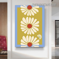 Flowers Abstract Floral Modern Painting Picture Canvas Wall Art Print for Room Embellishment