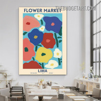Lima Typography Modern Painting Picture Canvas Wall Art Print for Room Garnish
