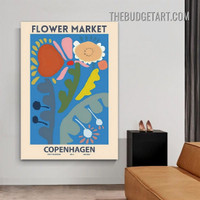 Copenhagen Typography Modern Painting Picture Canvas Art Print for Room Wall Outfit