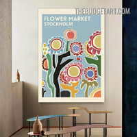 Stockholm Typography Modern Painting Picture Canvas Art Print for Room Wall Garniture