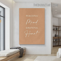 Grateful Heart Typography Modern Painting Picture Canvas Wall Art Print for Room Getup