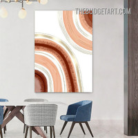 Meandering Daub Abstract Scandinavian Modern Painting Picture Canvas Art Print for Room Wall Outfit