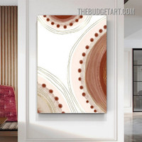 Curved Stain Abstract Scandinavian Modern Painting Picture Canvas Art Print for Room Wall Finery