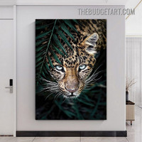 Tiger Face Wild Animal Modern Painting Picture Canvas Art Print for Room Wall Flourish