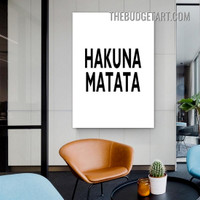 Hakuna Matata Typography Modern Painting Picture Canvas Wall Art Print for Room Getup