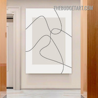 Rectangle Abstract Geometric Rectangle Modern Painting Picture Canvas Wall Art Print for Room Molding