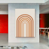 Twirly Lines Abstract Scandinavian Modern Painting Picture Canvas Art Print for Room Wall Outfit