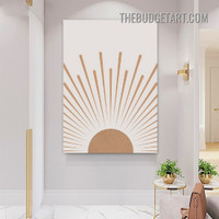 Half Sun Abstract Scandinavian Painting Picture Canvas Art Print for Room Wall Garniture