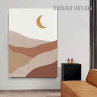Speckles Hills Abstract Scandinavian Painting Picture Canvas Wall Art Print for Room Assortment