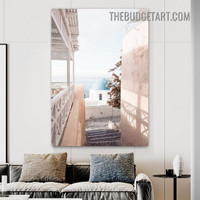Santorini Visiting Place Landscape Modern Painting Picture Canvas Wall Art Print for Room Embellishment