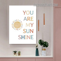 My Sun Shine Typography Modern Painting Picture Canvas Wall Art Print for Room Getup