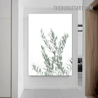 Leaves Twig Botanical Vintage Painting Picture Canvas Art Print for Room Wall Decoration