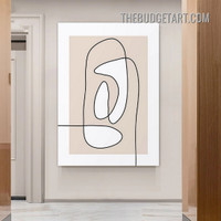 Twisting Lines Abstract Modern Painting Picture Canvas Wall Art Print for Room Embellishment