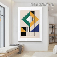 Geometric Shapes Abstract Modern Painting Picture Canvas Wall Art Print for Room Finery