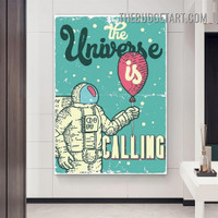 Astronaut Vintage Poster Painting Picture Canvas Wall Art Print For Room Trimming