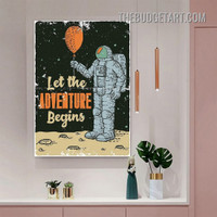 Adventure Typography Vintage Poster Painting Picture Canvas Wall Art Print for Room Flourish