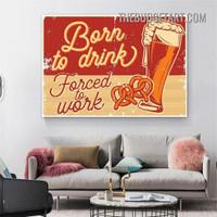 Forced Typography Vintage Poster Painting Picture Canvas Art Print for Room Wall Assortment