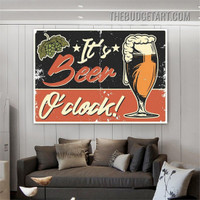 Beer Glass Vintage Poster Painting Picture Canvas Art Print for Room Wall Drape