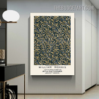 William Morris Exhibition Typography Painting Picture Vintage Canvas Art Print for Room Wall Outfit