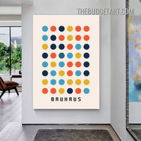 Colorful Circles Abstract Geometric Modern Painting Picture Canvas Art Print for Room Wall Illumination