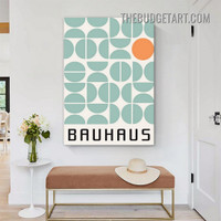 Semi Orbs Abstract Geometric Painting Picture Modern Canvas Wall Art Print for Room Drape