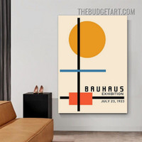 Rectangle Bauhaus Art Lines Geometric Modern Painting Picture Abstract Canvas Wall Art Print for Room Décor