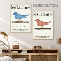 Les Lalanne Typography Modern Painting Picture 2 Piece Canvas Wall Art Prints for Room Garnish