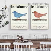 Les Lalanne Typography Modern Painting Picture 2 Piece Canvas Wall Art Prints for Room Finery