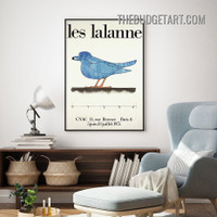 Blue Bird Abstract Modern Painting Picture Canvas Wall Art Print for Room Ornamentation
