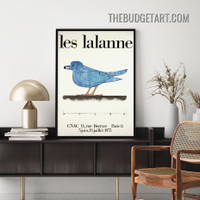 Blue Bird Modern Painting Picture Abstract Canvas Wall Art Print for Room Getup