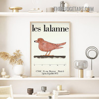 Les Lalanne Bird Typography Abstract Modern Painting Picture Canvas Wall Art Print for Room Embellishment