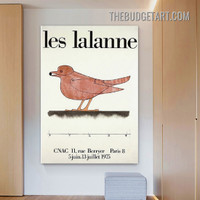 Les Lalanne Bird Typography Abstract Modern Painting Picture Canvas Art Print for Room Wall Drape